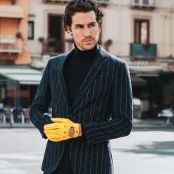 Leonardo (yellow) - Italian Driving Gloves Made Of American Deerskin Leather -Fratelli Orsini Shop Leonardo yellow driving gloves fratelli orsini 4 0a4b809b a481 4dfb aaf9 0a40d060deed
