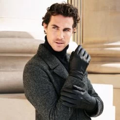 Lorenzo (black) - Italian Gloves Made Of American Deerskin Leather With Cashmere Lining -Fratelli Orsini Shop Lorenzo 1 bb41461b b54d 40f2 8b21 864496ecf0c5