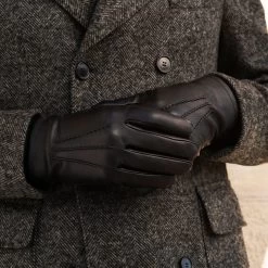 Lorenzo (black) - Italian Gloves Made Of American Deerskin Leather With Cashmere Lining -Fratelli Orsini Shop Lorenzo 4 b0cae33c cb6a 40d4 bbb0 9955550a9e45