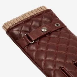 Luca (brown) - Italian Lambskin Leather Gloves With Cashmere Lining And Checkered Pattern 18 Luca (brown) - Italian Lambskin Leather Gloves With Cashmere Lining And Checkered Pattern -Fratelli Orsini Shop Luca brown lambskin leather gloves men fratelli orsini 3
