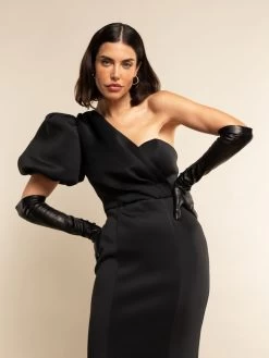 Lucia (black) - Italian Unlined 12-button Length Leather Opera Gloves -Fratelli Orsini Shop Lucia black leather gloves fratelli orsini 5 31320c96 1d9b 473c b53d f48c957e151a