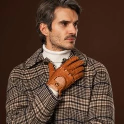 Marcello (brown) – Luxurious Italian Peccary Driving Gloves -Fratelli Orsini Shop Marcello 3