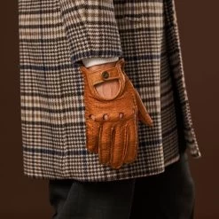 Marcello (brown) – Luxurious Italian Peccary Driving Gloves -Fratelli Orsini Shop Marcello 4