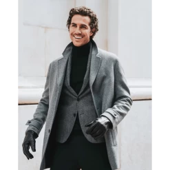 Marco (black) - Italian Lambskin Leather Gloves With Brown Rabbit Fur Lining 25 Marco (black) - Italian Lambskin Leather Gloves With Brown Rabbit Fur Lining -Fratelli Orsini Shop Marco 3