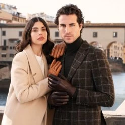 Marco (brown) - Italian Lambskin Leather Gloves With White Rabbit Fur Lining -Fratelli Orsini Shop Marco 3 7707ef3a 0f98 4809 bf99 32a984dc1303