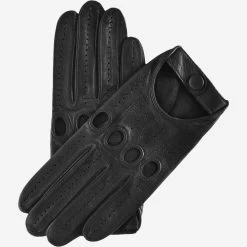 Mario (black) - Italian Lambskin Leather Driving Gloves