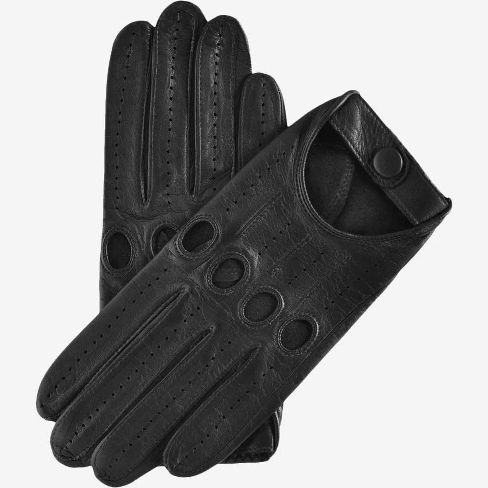 Mario (black) - Italian Lambskin Leather Driving Gloves 1 Mario (black) - Italian Lambskin Leather Driving Gloves