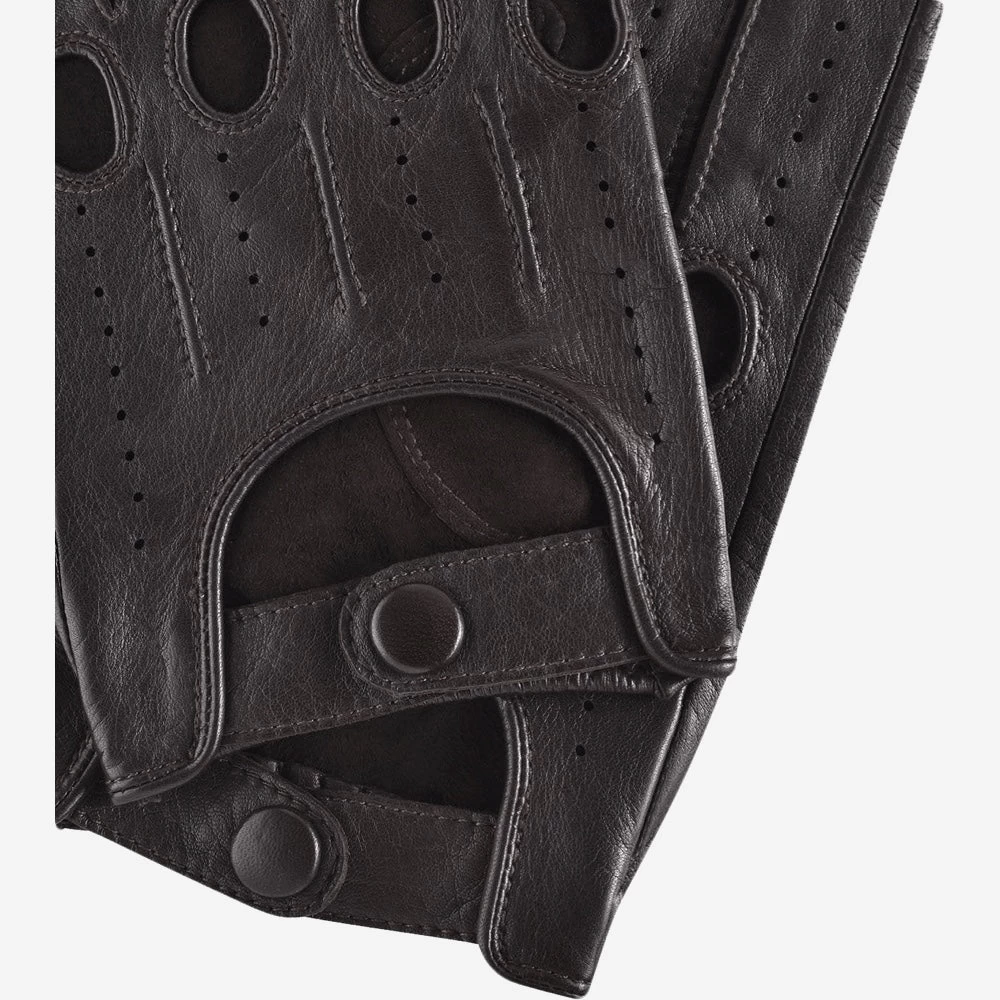 Mario (black) - Italian Lambskin Leather Driving Gloves 3 Mario (black) - Italian Lambskin Leather Driving Gloves - Image 3