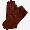 Mario (brown) - Italian Lambskin Leather Driving Gloves & Touchscreen Feature
