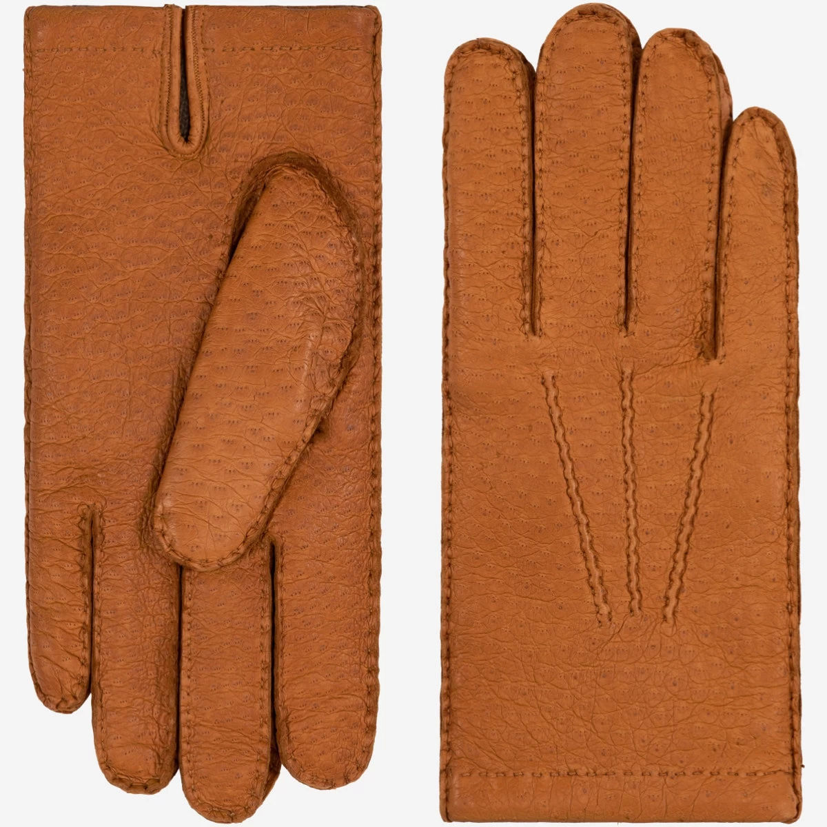 Antonio (brown) - Italian Peccary Leather Gloves With Cashmere Lining 1 Antonio (brown) - Italian Peccary Leather Gloves With Cashmere Lining