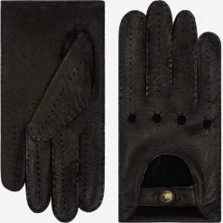 Raffaella (black) – Luxurious Italian Peccary Driving Gloves