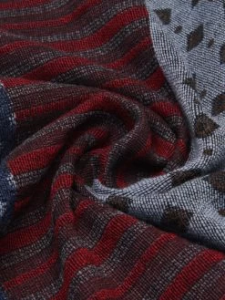 Federico (red/blue) - Warm And Soft Italian Scarf From Wool Blend -Fratelli Orsini Shop RS237 red 2
