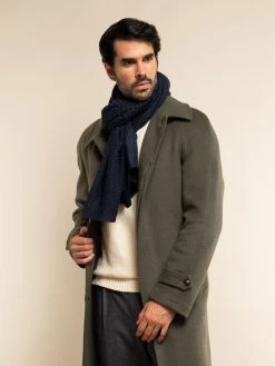 Bruno (blue) - Warm And Soft Italian Scarf From Wool Blend -Fratelli Orsini Shop RS241 blue 7