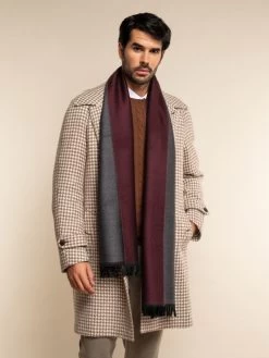 Romeo (red/grey) - Warm And Soft Scarf From 100% Wool -Fratelli Orsini Shop RS254 red 6