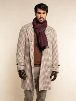 Romeo (red/grey) - Warm And Soft Scarf From 100% Wool -Fratelli Orsini Shop RS254 red 8