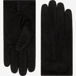 Silvia (black) - Suede Leather Gloves With Luxurious Cashmere Lining