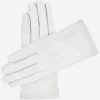 Sofia (white) - Italian Lambskin Leather Gloves With Silk Lining
