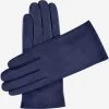 Sofia (navy Blue) - Italian Lambskin Leather Gloves With Silk Lining