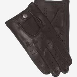 Umberto (brown) - Italian Lambskin Leather Driving Gloves & Touchscreen Feature