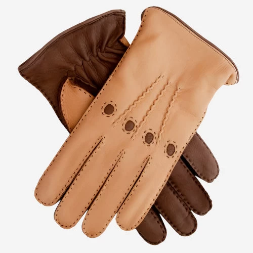 CA0322 (tan) - Men's Italian Cashmere Lined Deerskin Dress Driving Gloves 1 CA0322 (tan) - Men's Italian Cashmere Lined Deerskin Dress Driving Gloves