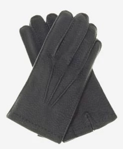 CA0395 (grey) - Handsewn Italian Cashmere Lined Men's Carpincho Dress Gloves