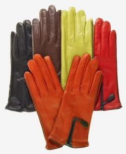 CA0547 (black) - Women's Lambskin Cashmere Lined Leather Gloves With Zipper -Fratelli Orsini Shop ca0547 l 5f1a0675 2fe4 4716 90ee 27d48f8b8c9f