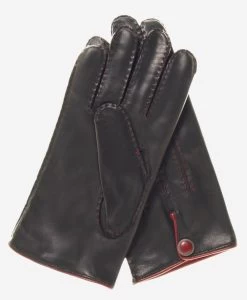 CA3152 (black) - Men's Italian Cashmere Lined Handsewn Dress Gloves -Fratelli Orsini Shop ca3152 1 l