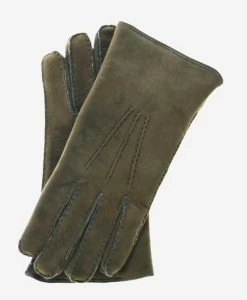 Fratelli Orsini Shop 21 CA3466 (pine) - Men's Italian Handsewn Sueded Lamb Shearling Gloves