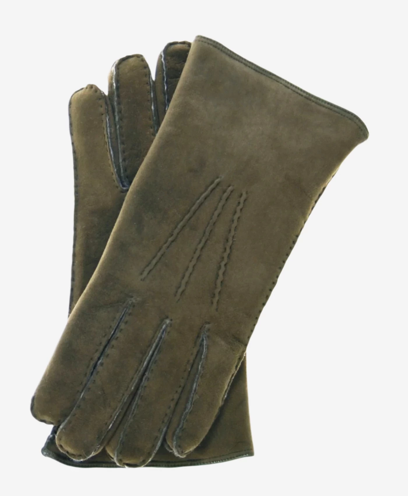 CA3466 (pine) - Men's Italian Handsewn Sueded Lamb Shearling Gloves 1 CA3466 (pine) - Men's Italian Handsewn Sueded Lamb Shearling Gloves