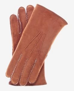 CA3466 (saddle) - Men's Italian Handsewn Sueded Lamb Shearling Gloves