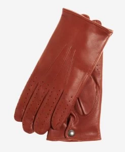 CA3630 (brown) - Men's Italian Winter Lambskin Driving Gloves Lined In Cashmere