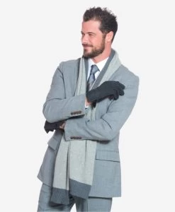 CA3633 (grey) - Handsewn Italian Carpincho Men's Rabbit Fur Lined Dress Gloves 19 CA3633 (grey) - Handsewn Italian Carpincho Men's Rabbit Fur Lined Dress Gloves -Fratelli Orsini Shop ca3633grey 6 l