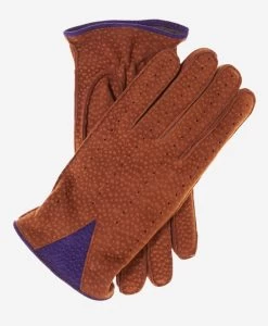 CA3646 (cork) - Men's Italian Carpincho Men's Cashmere Lined Dress Gloves