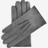 CA3951 (grey) - Men's Italian Cashmere Lined Suede Dress Gloves