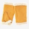 CA4163 (sunshine) - Women's Italian Lamb Shearling Fingerless Gloves