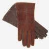 CA4330 (brown) - Women's Italian Cashmere Lined Suede Gloves With Lambskin Palms And Inserts