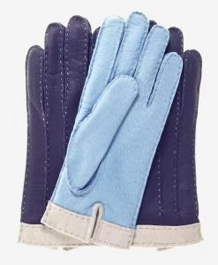 CA4384 (sky) - Women's Italian Cashmere Lined Peccary Gloves 12 CA4384 (sky) - Women's Italian Cashmere Lined Peccary Gloves -Fratelli Orsini Shop ca4384 1 l