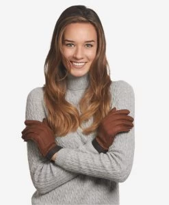 CA4384 (cork) - Women's Italian Cashmere Lined Peccary Gloves 10 CA4384 (cork) - Women's Italian Cashmere Lined Peccary Gloves -Fratelli Orsini Shop ca4384 a l