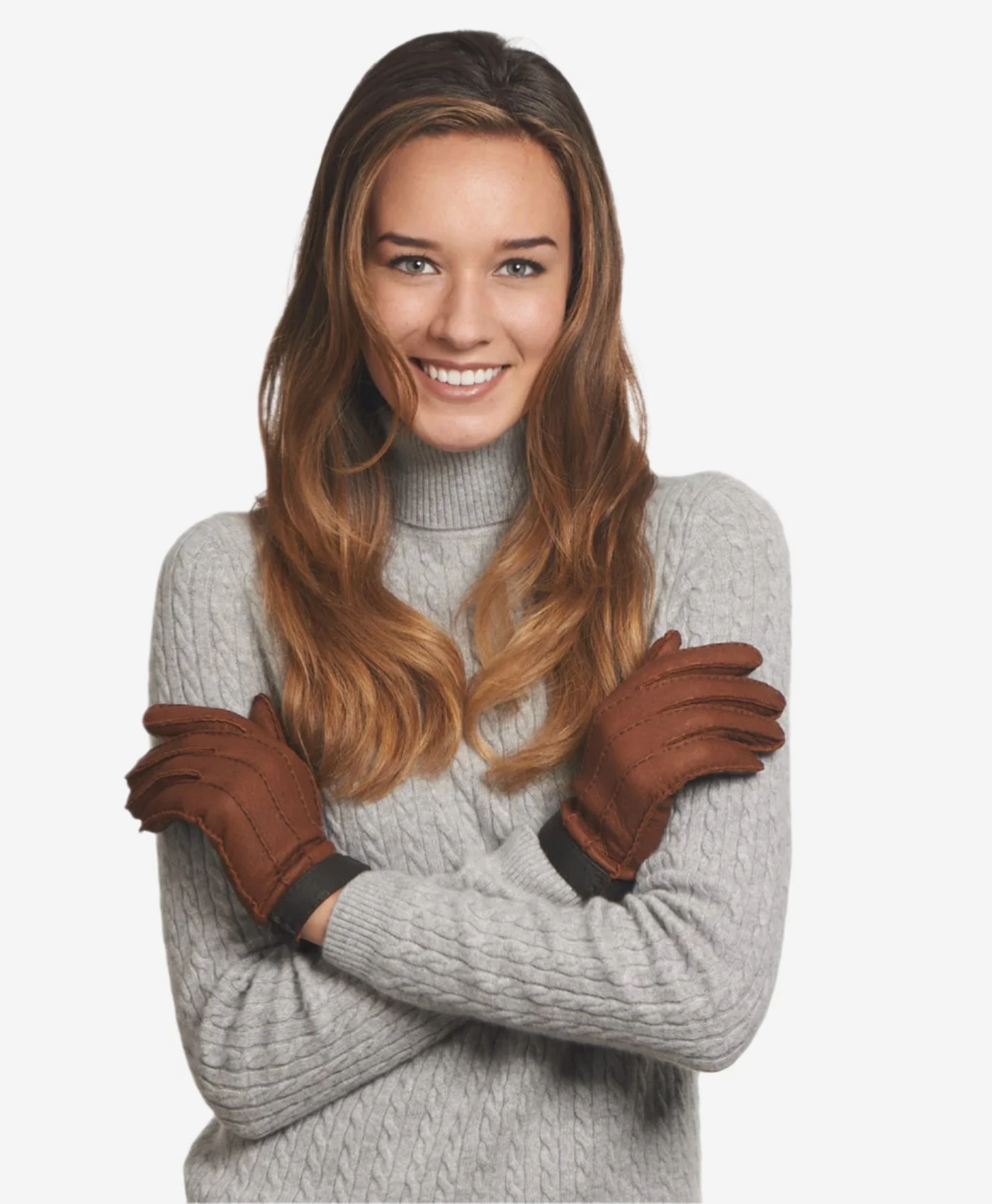 CA4384 (cork) - Women's Italian Cashmere Lined Peccary Gloves 3 CA4384 (cork) - Women's Italian Cashmere Lined Peccary Gloves - Image 3