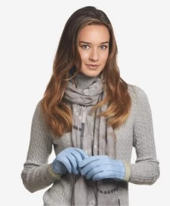 CA4384 (sky) - Women's Italian Cashmere Lined Peccary Gloves 11 CA4384 (sky) - Women's Italian Cashmere Lined Peccary Gloves -Fratelli Orsini Shop ca4384 c l