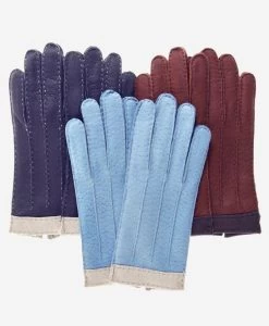 CA4384 (navy) - Women's Italian Cashmere Lined Peccary Gloves -Fratelli Orsini Shop ca4384 l f1216d3a ef22 433e bd6c 6bf150bf8045