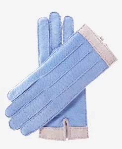 CA4384 (sky) - Women's Italian Cashmere Lined Peccary Gloves