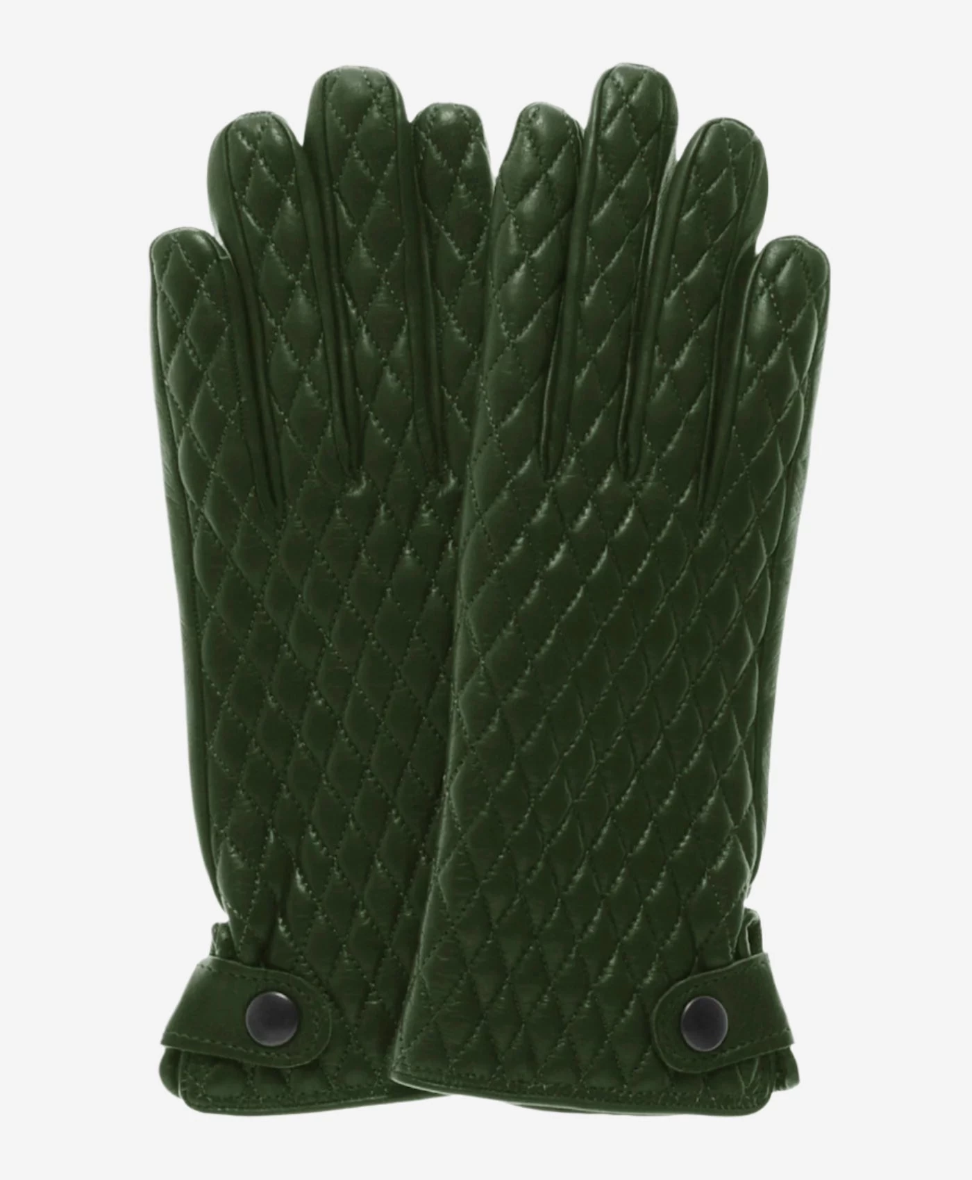CA4439 (green) - Women's Quilted Leather Gloves With Cashmere Lining 1 CA4439 (green) - Women's Quilted Leather Gloves With Cashmere Lining