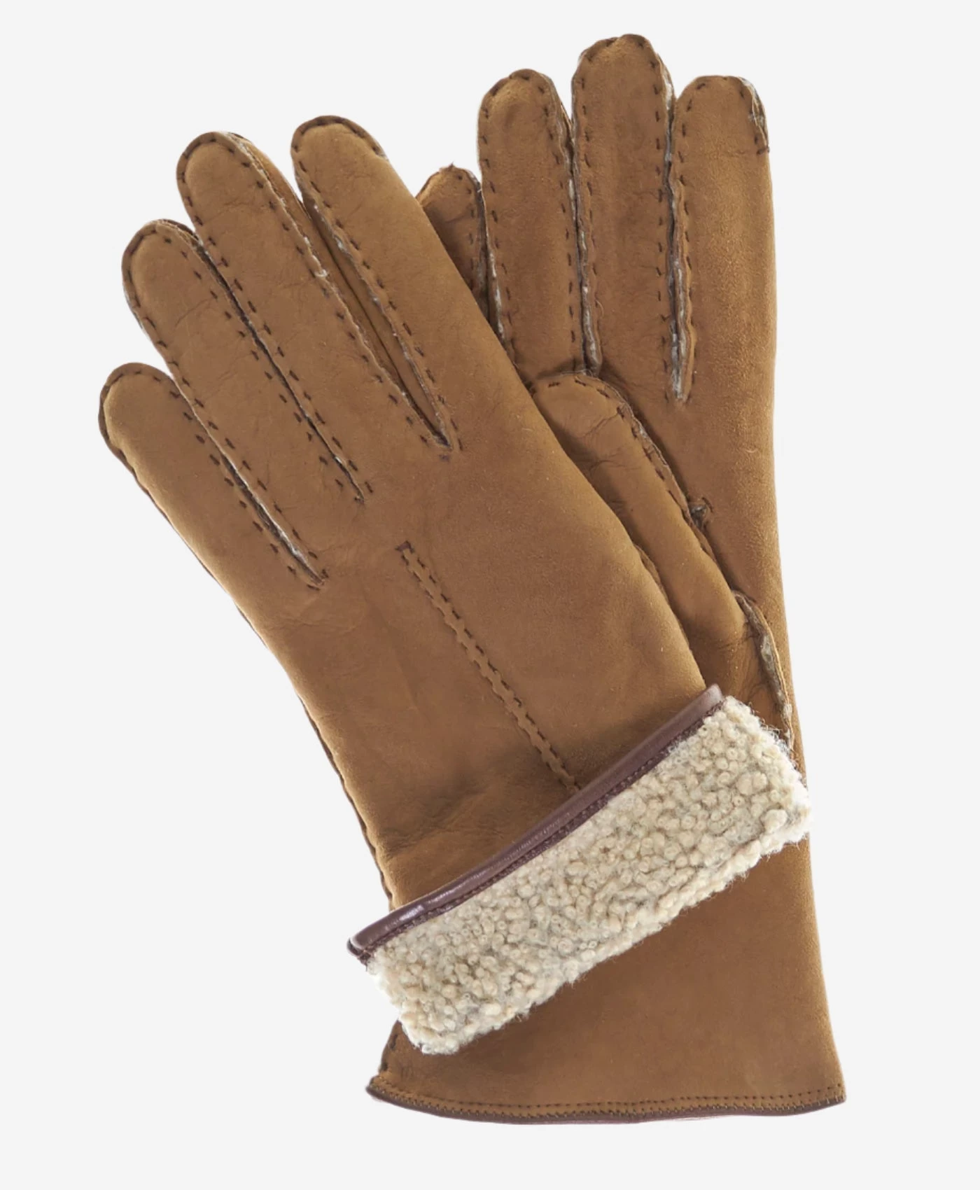 CA4465 (hazel) - Women's Italian Handsewn Sueded Lamb Shearling Gloves 2 CA4465 (hazel) - Women's Italian Handsewn Sueded Lamb Shearling Gloves - Image 2