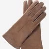 CA4465 (hazel) - Women's Italian Handsewn Sueded Lamb Shearling Gloves