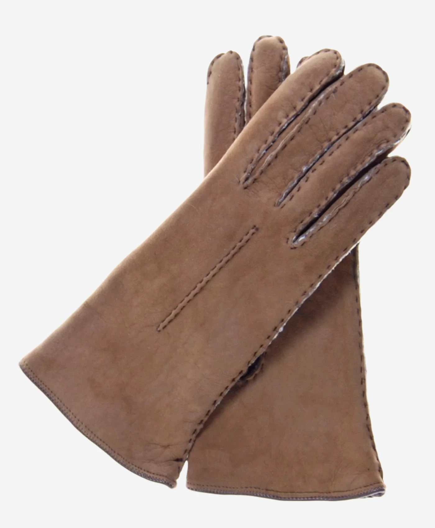 CA4465 (hazel) - Women's Italian Handsewn Sueded Lamb Shearling Gloves 1 CA4465 (hazel) - Women's Italian Handsewn Sueded Lamb Shearling Gloves