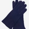 CA4465 (navy) - Women's Italian Handsewn Sueded Lamb Shearling Gloves