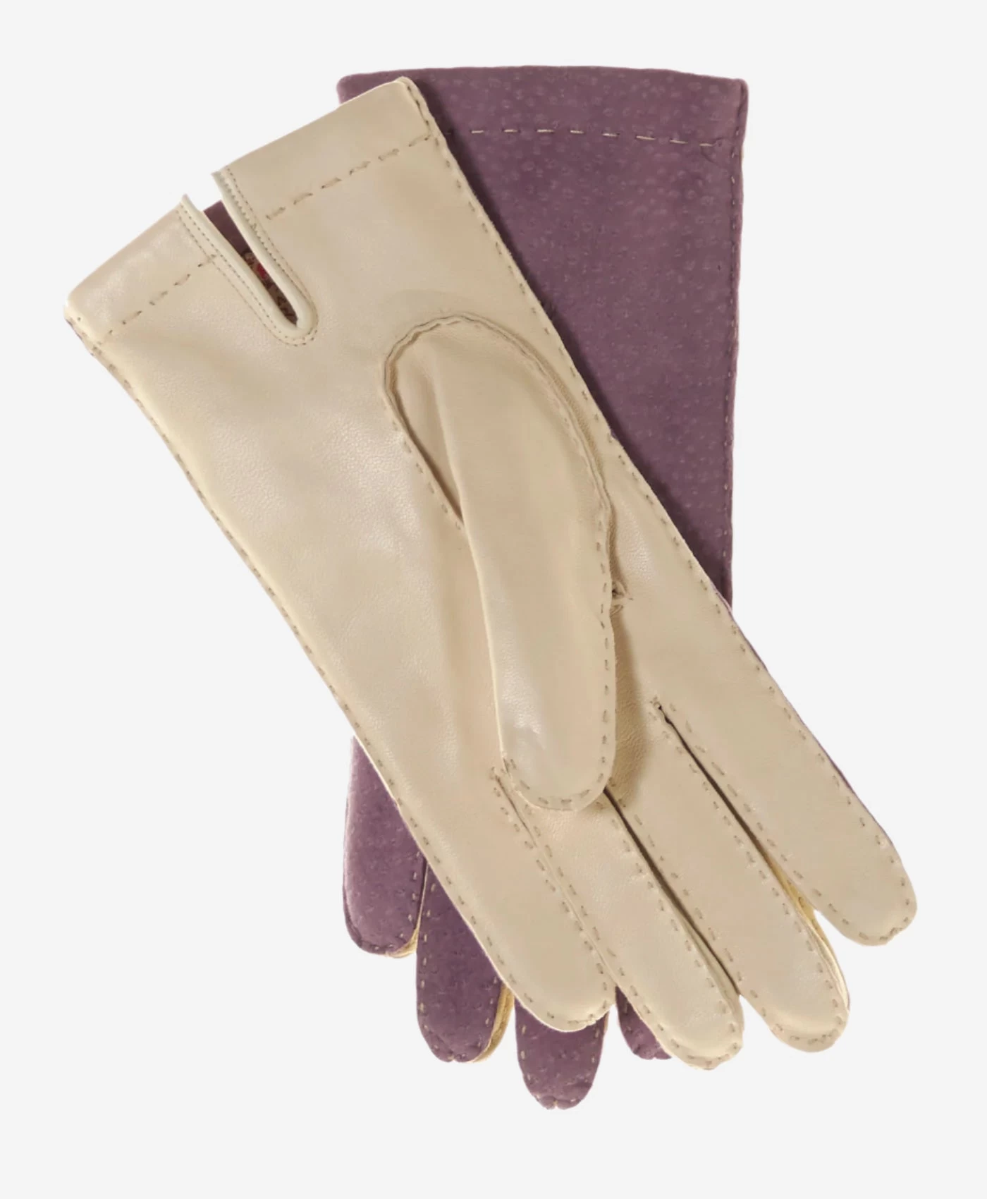 CA4538 (lilac) - Handsewn Italian Cashmere Lined Women's Carpincho Dress Gloves 2 CA4538 (lilac) - Handsewn Italian Cashmere Lined Women's Carpincho Dress Gloves - Image 2