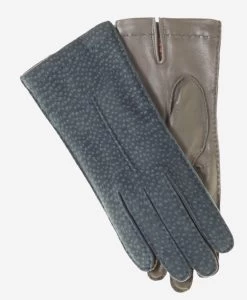 CA4538 (blue) - Handsewn Italian Cashmere Lined Women's Carpincho Dress Gloves