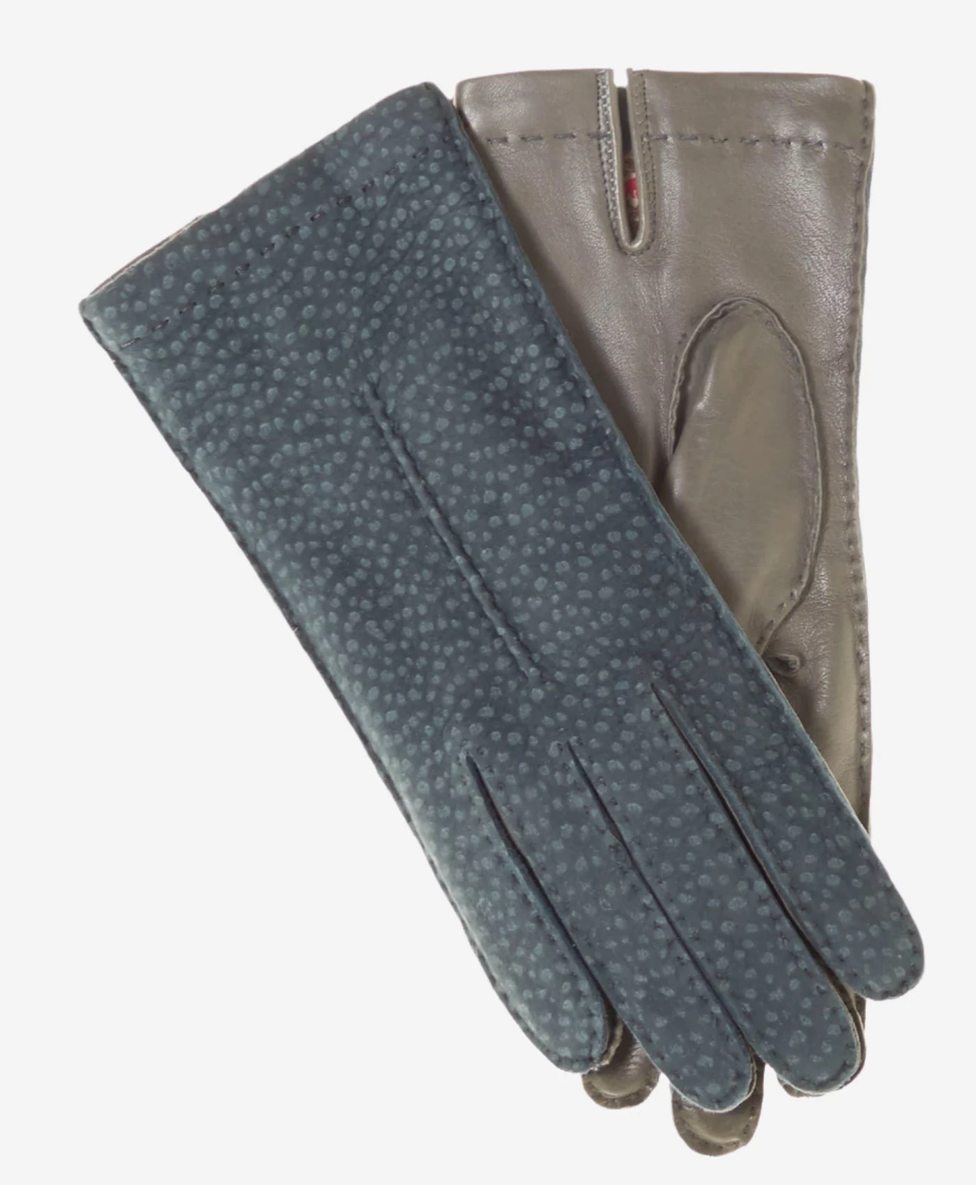 CA4538 (blue) - Handsewn Italian Cashmere Lined Women's Carpincho Dress Gloves 1 CA4538 (blue) - Handsewn Italian Cashmere Lined Women's Carpincho Dress Gloves